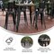 Flash Furniture 31.5 SQ Bar Top Table Brown Poly Top/Black Frame JJ-T14619H-80-BRBK-GG - alternate 9